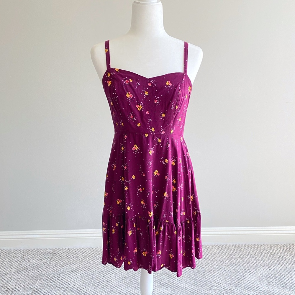 Purple floral cami dress
